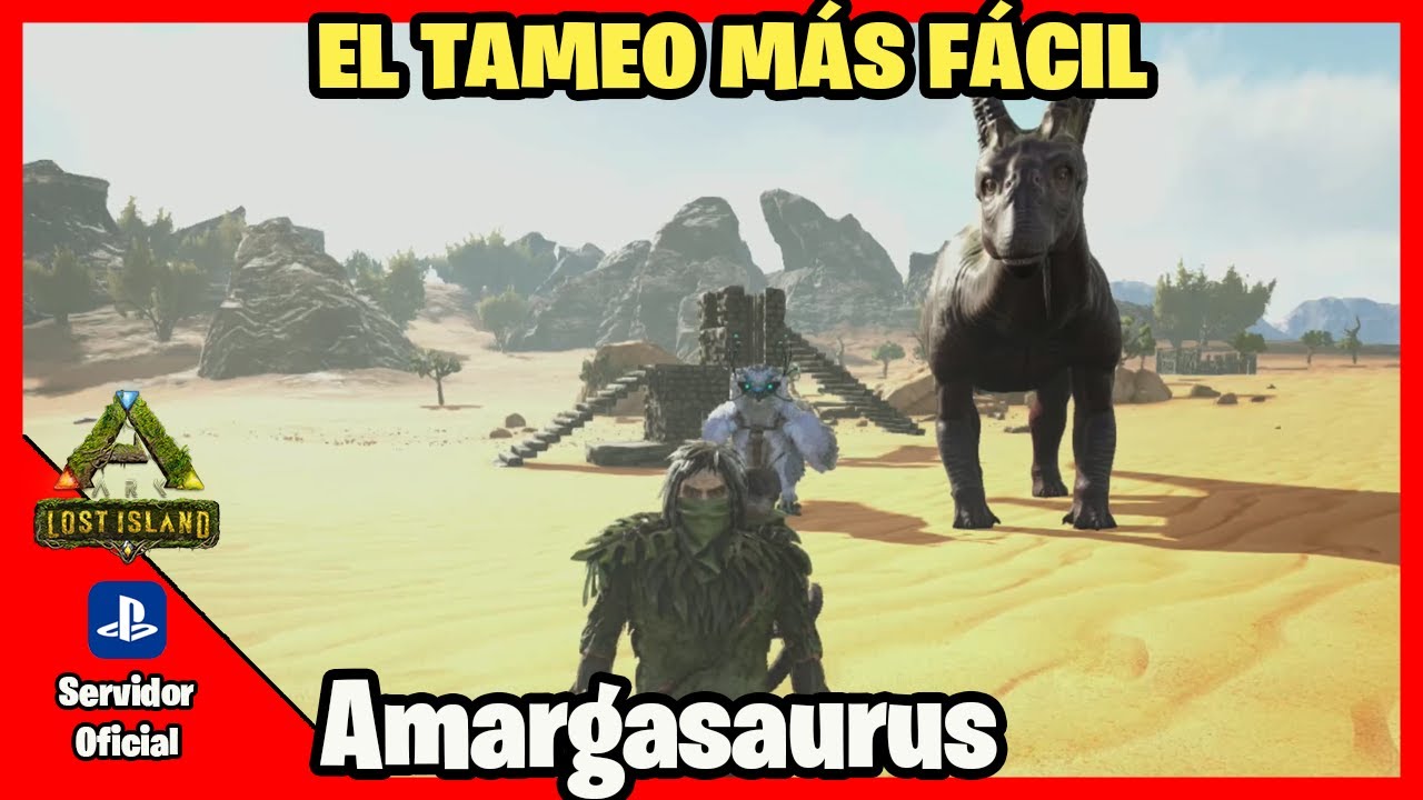La manera MÁS FÁCIL  de TAMEAR AMARGASAURUS | ARK LOST ISLAND
