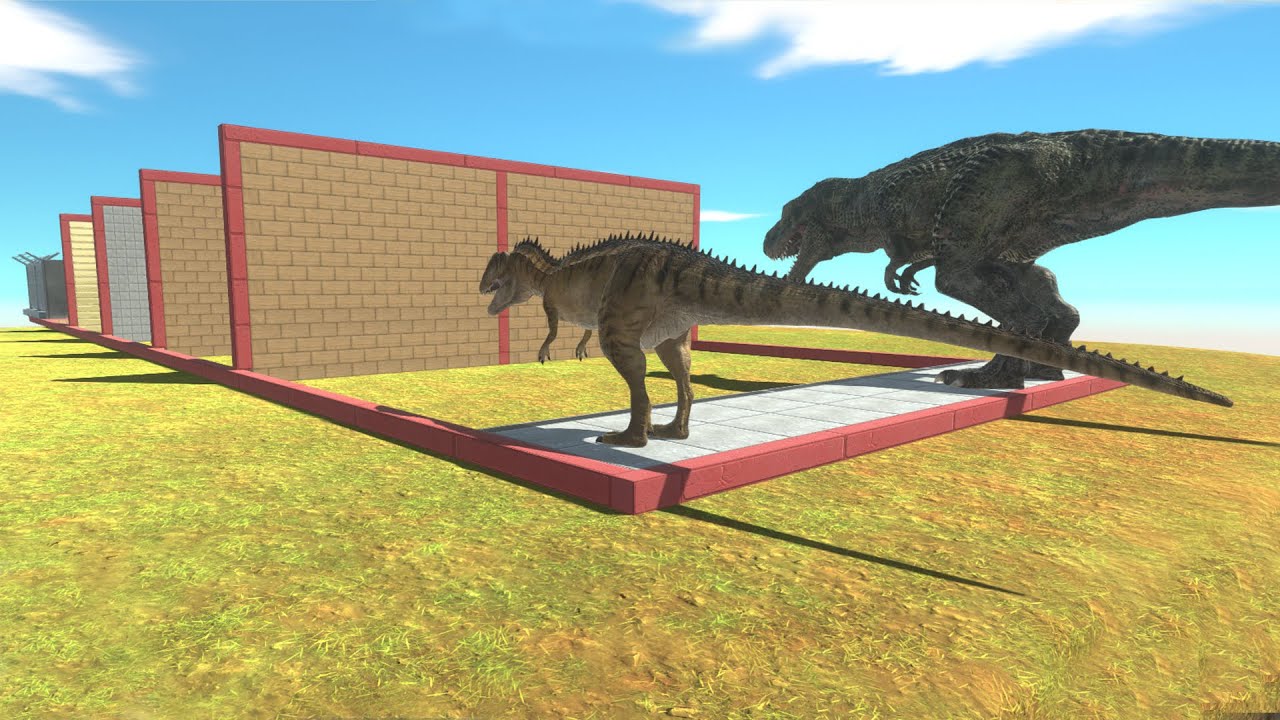 Dinosaur Race Through Blocks - Animal Revolt Battle Simulator