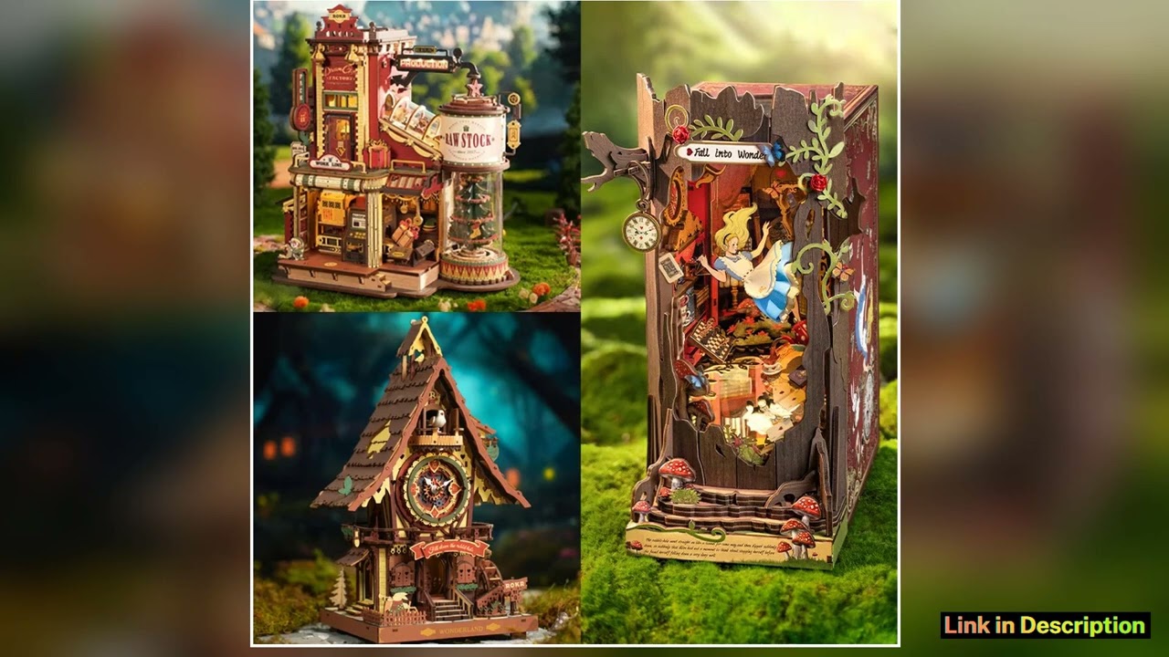 Robotime Rokr 3D Wooden Puzzle Cuckoo Clock KitDream Gift FactoryBook Nook Kits DIY Model Kit Kids