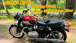 Silent Rides | Drifting South Along the Delaware – Triumph T120 on Route 97  [Part 1]