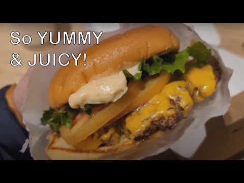 Enjoying Shake Shack Burger at UTC LA Jolla