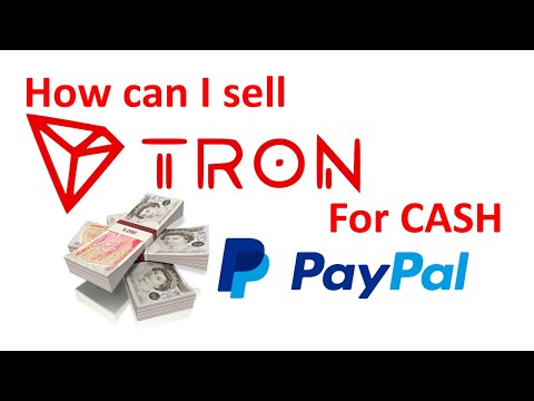 How can I sell Tron TRX for cash