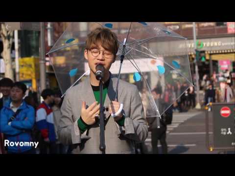 170401 홍대광의 '비처럼 찾아갈게' 우산 버스킹 - 홍대광;비처럼 fall in love 2