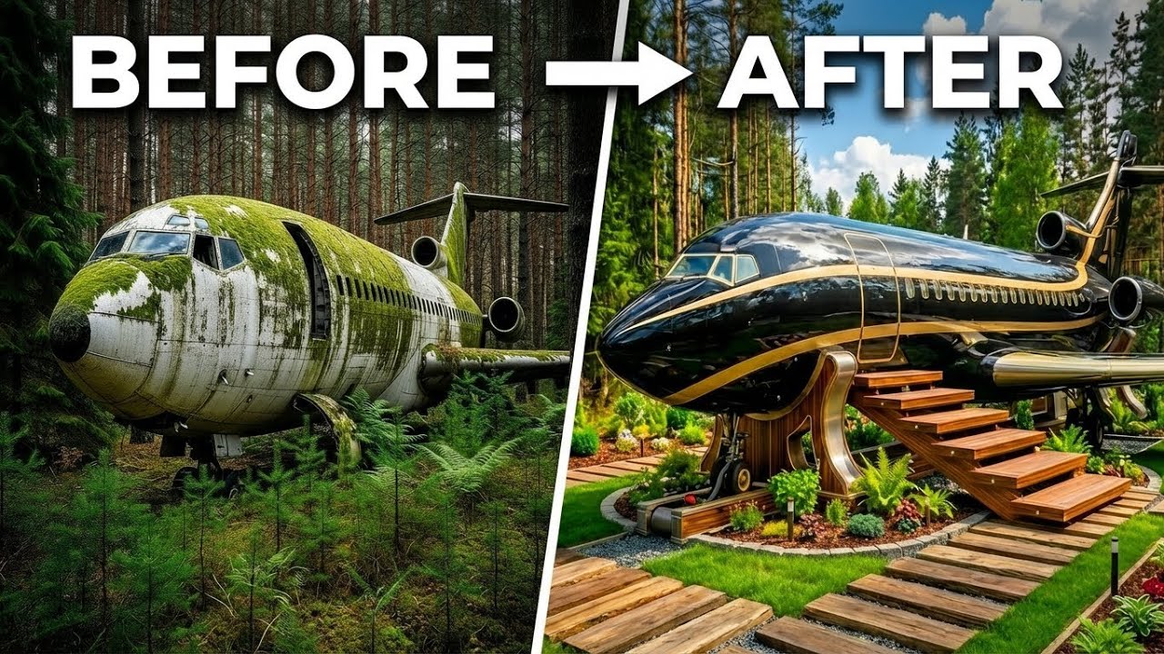 Airplane Converted Into Luxury Home | Full Build Process