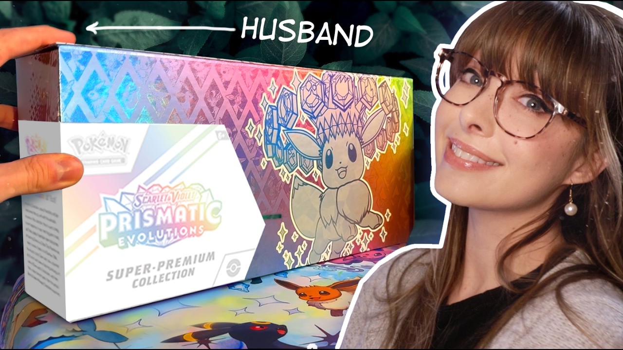 ASMR 💎 Unboxing Prismatic Evolutions SPC ⊹ My Husband Tries ASMR ⊹ Whispers, Tapping & Crinkles