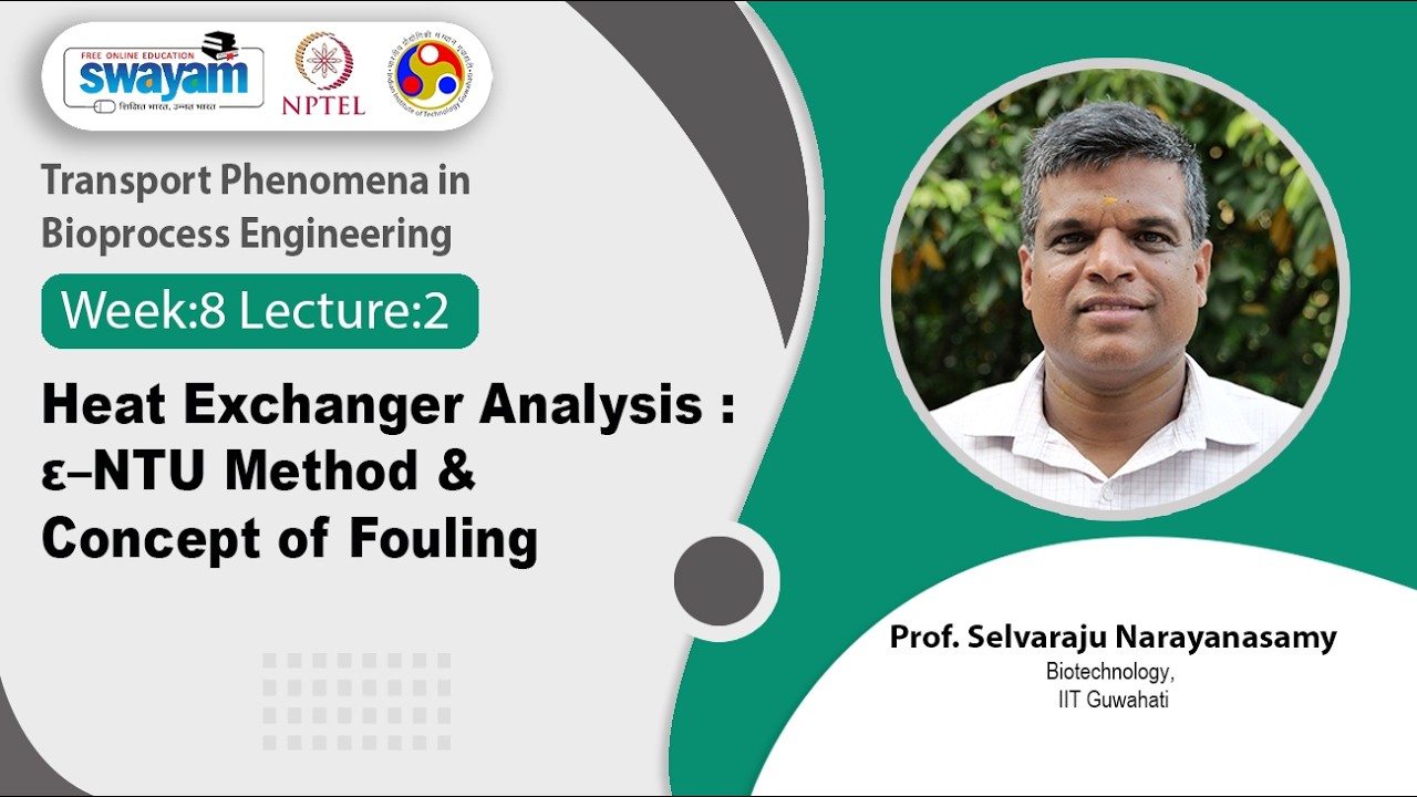 Lec 37: Heat Exchanger Analysis : ε–NTU Method & Concept of Fouling