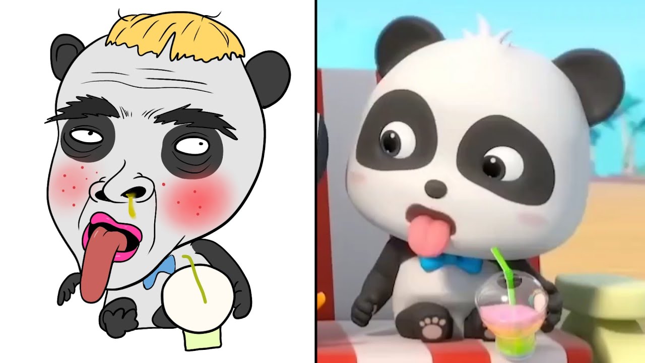 BabyBus - Baby Panda & Fresh Juice Drawing Meme | BabyBus Cartoon