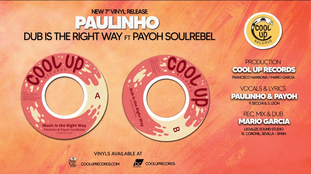 Paulinho - Music is the Right Way ft Payoh Soulrebel (Cool Up Records / 7 inch Vinyl) 🌪️
