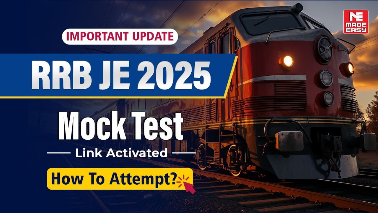 RRB JE 2025 Mock Test Link Activated | How to Attempt CBT Mock Test ...