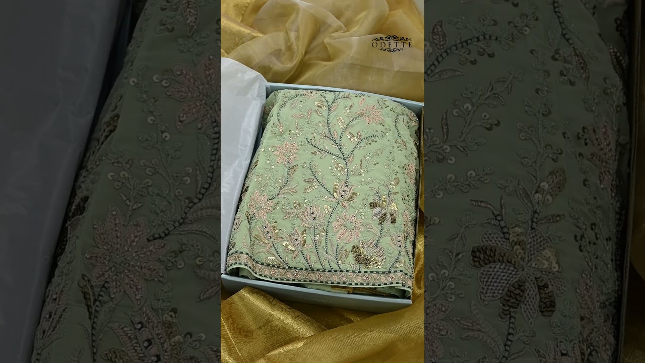 Sea Green Designer Embroidered Lehenga Set