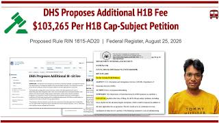Information DHS Proposes New $103,265 Fee for H1B Cap Subject Petitions. How does it work Who is exempt Update
