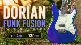 Dorian Funk Fusion Guitar Backing Track Jam in Am | 130 BPM