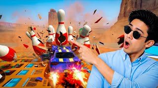 IMPOSSIBLE Car Stunt Challenge! 😱💥 I Destroyed Every Bowling Pin! screenshot 2