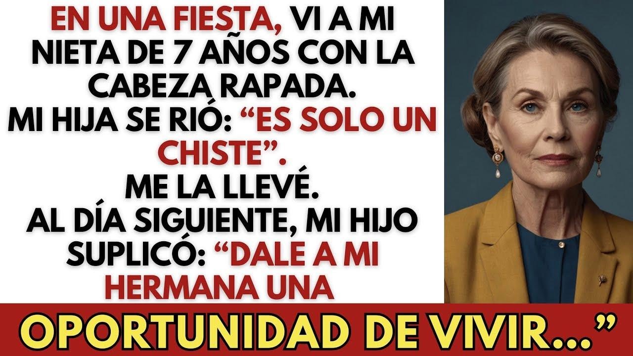 En una Fiesta Familiar, Vi a Mi Nieta de 7 Años con la Cabeza Rapada  Mi Hija Se Rió