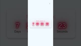 How to #create an #countdown #timer in #react #coding #sale #lightmode #shorts #javascript #css #mui