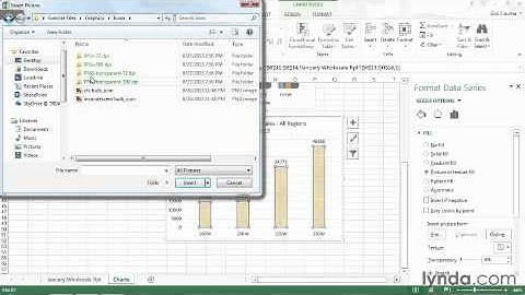 Building an infographic using a picture fill from the Course Data Driven Presentations with Excel an