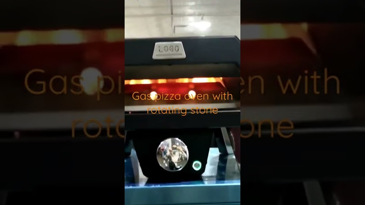 Mini gas pizza oven with rotating pizza stone red blue black color options