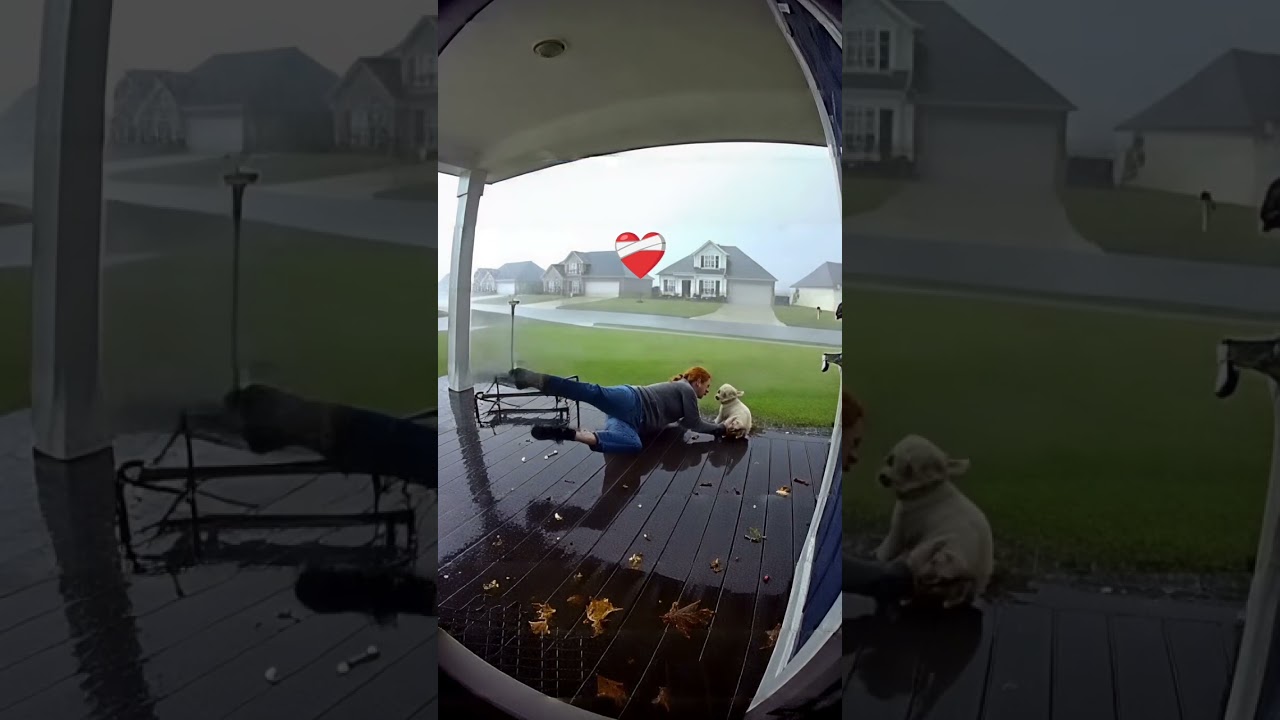 She Pulled a Dog to Safety Amid Tumbling Trampoline