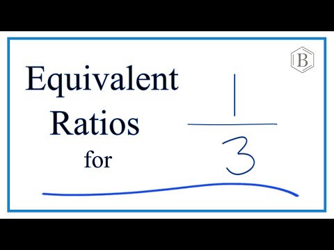 How to Write Equivalent Ratios for 1/3 (One-Third)