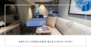 P&O Cruises  ~   Arvia  " Premium Forward Balcony stateroom 9107"