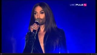 Conchita Wurst Heroes Put That Fire Out Voices For Refugees, Puls4, 03 10 2015