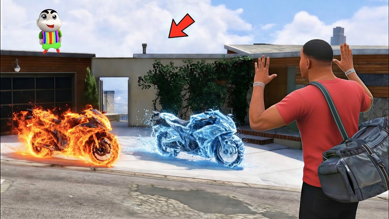 FRANKLIN AND SHINCHAN FOUND ELEMENTAL BIKES IN GTA 5