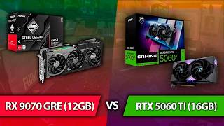 RTX 5060 Ti 16GB vs RX 9070 GRE 12GB | 1440P | Test en 10 Juegos
