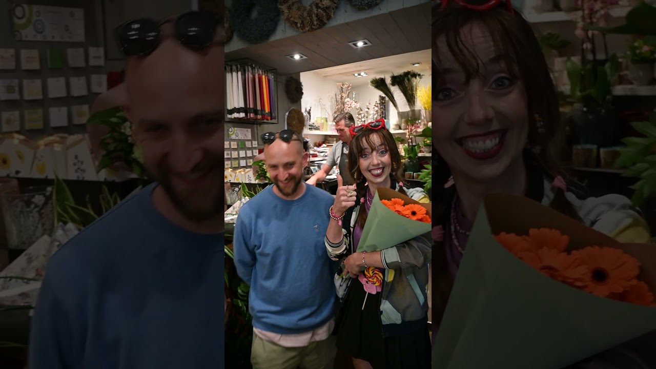 Bloemetjes uitdelen in Gent! 