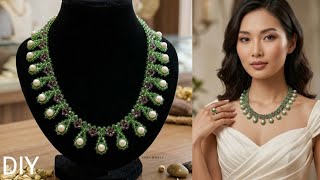 DIY Crystal Drop Necklace 💖 Beads Jewelry Making 
