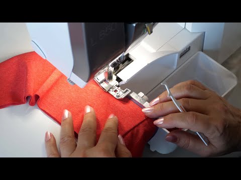 How to secure overlock, cover and chain stitches using the BERNINA Overlocker CS Lock Tool