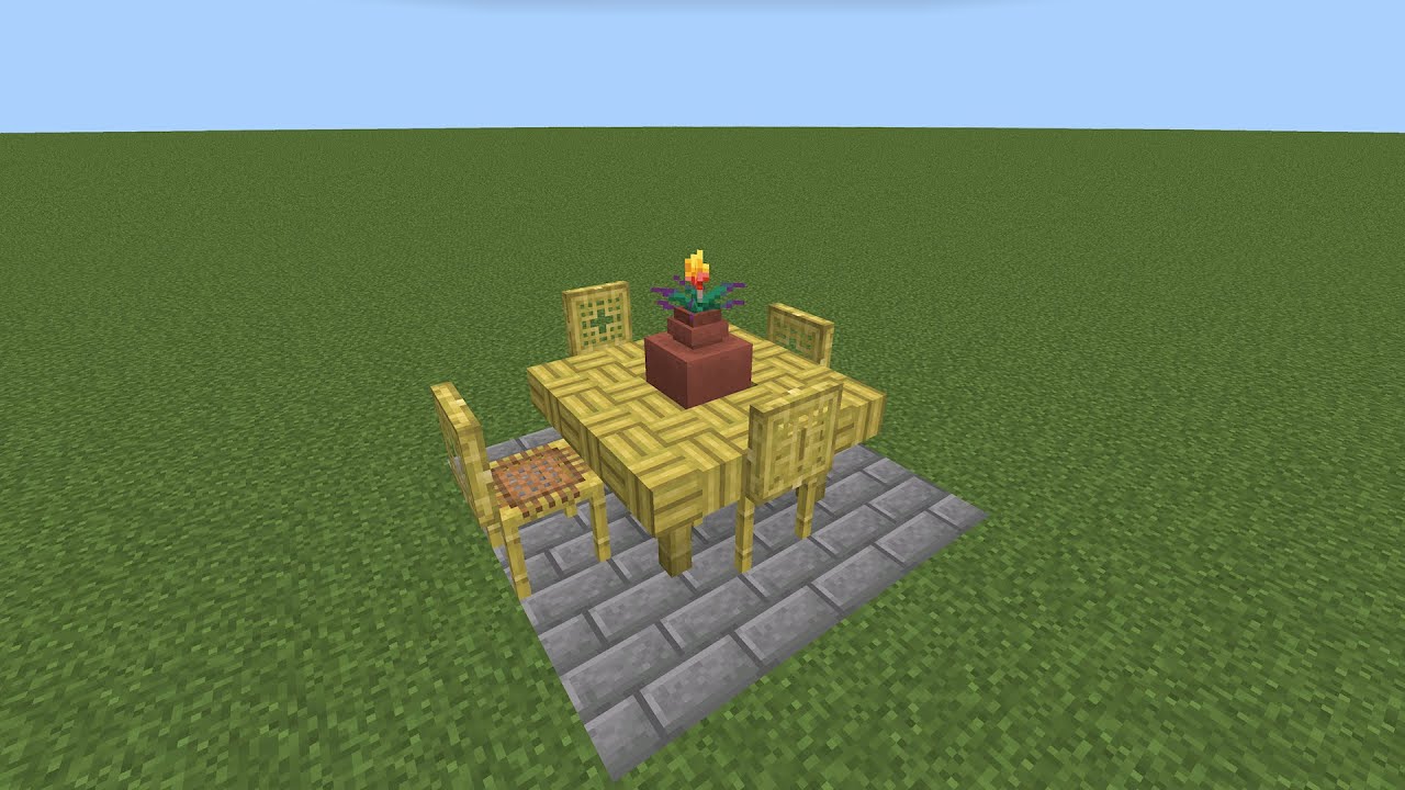 How To Build A Outdoor Table In Minecraft Tutorial 819