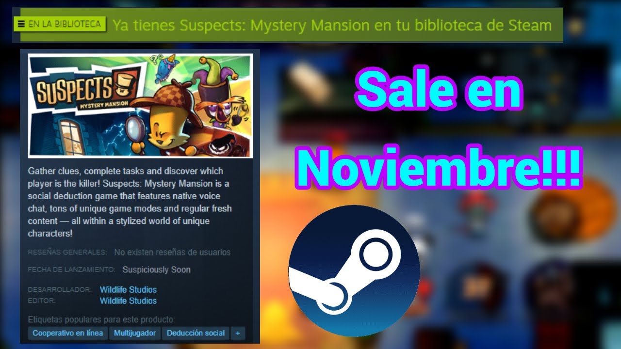 🕘 Ya SALIÓ SUSPECTS para PC 🤩 / les REGALO dos JUEGOS GRATIS 🤑 Fecha de salida de suspects en steam