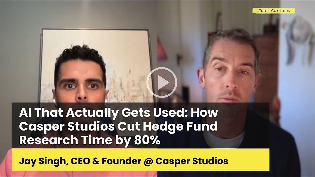 AI That Actually Gets Used: How Casper Studios Cut Hedge Fund Research Time by 80%
