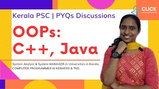 PYQs Discussion: OOPs (C++, Java) | Kerala PSC | Computer programmer, System Analyst, System Manager