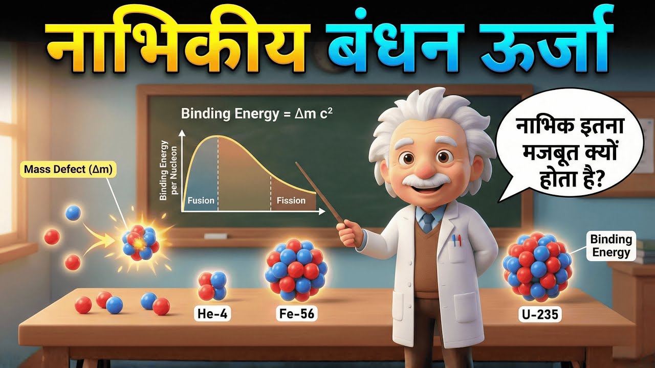Nuclear Binding Energy (नाभिकीय बंधन ऊर्जा) & Mass Defect | Class 12 Physics | Full Explanation