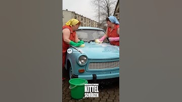 #Trabant putzen mit #Dederonkittel Power! So war der DDR-Alltag! 🤯 #ai