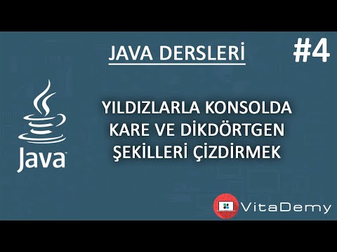 Java'da Yıldızlarla Kare ve Dikdörtgen Şekilleri Çizdirmek | Java Dersleri #4