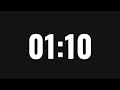 1:10 Minute Timer ⏱️ Countdown with Alarm | One Minute Ten Second Timer | 70 Second Timer | No Music