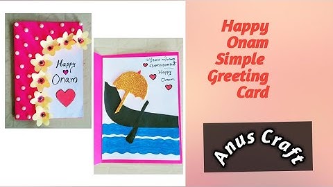 Simple Onam Greeting card/ Happy Onam / Easy and beautiful Greeting Card handmade