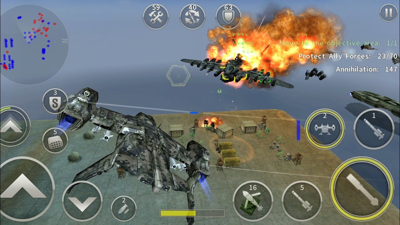 Gunship Battle: BEHEMOTH M episode 30 mission 7 (gameplay)