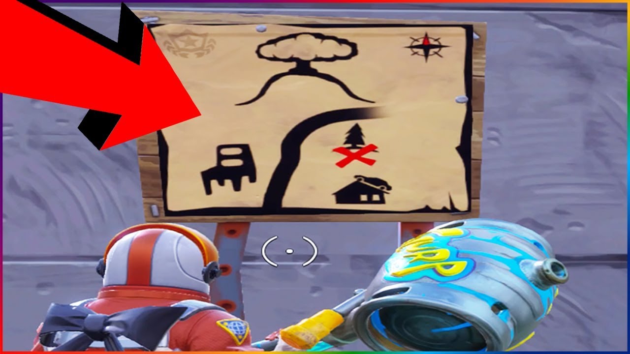 SECRET TREASURE MAP CHALLENGE! (Fortnite Battle Royale) Season 3