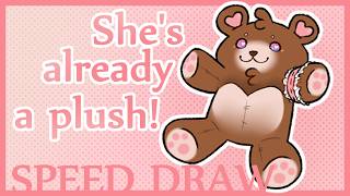 SPEED DRAW - She's already a plush! 🧸 screenshot 3