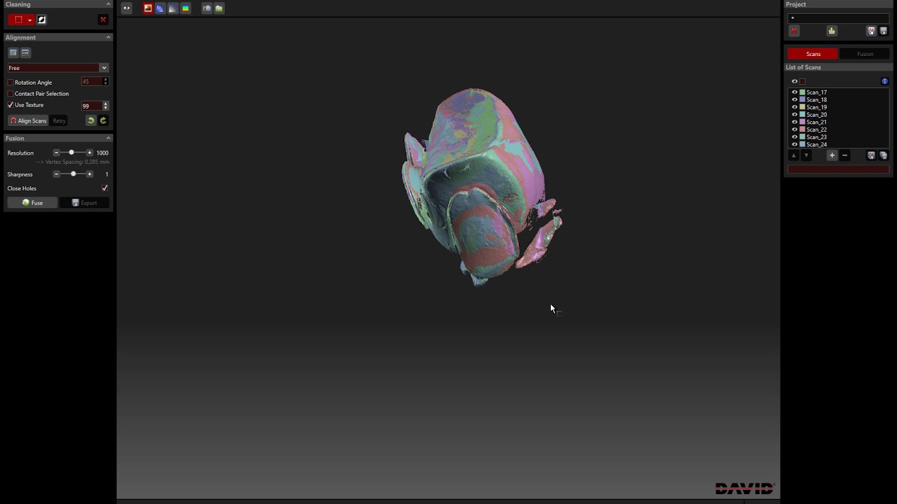 Video 1: Anleitung zur Digitalisierung mit DAVID SLS-3 Scanner
