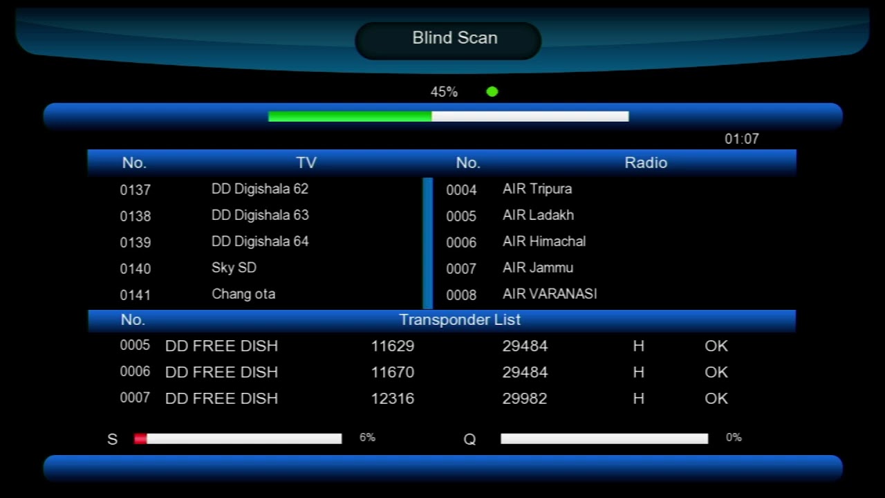 dd free dish blind scan