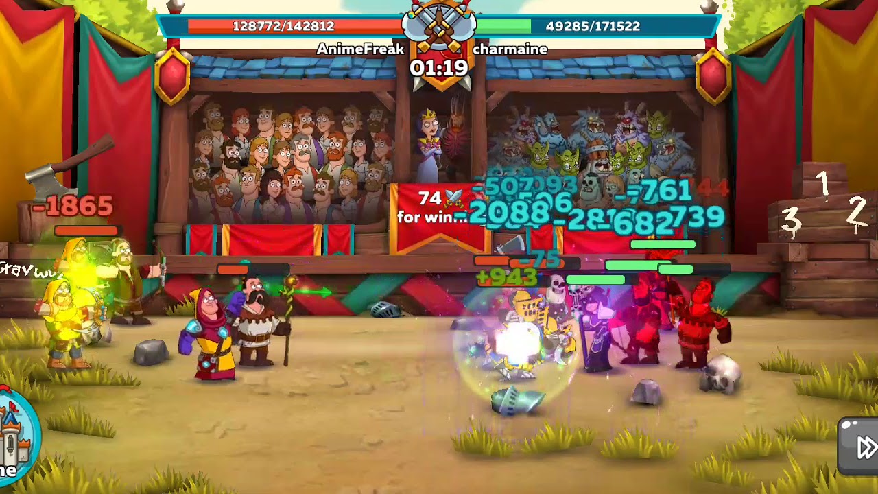 Hustle Castle arena game