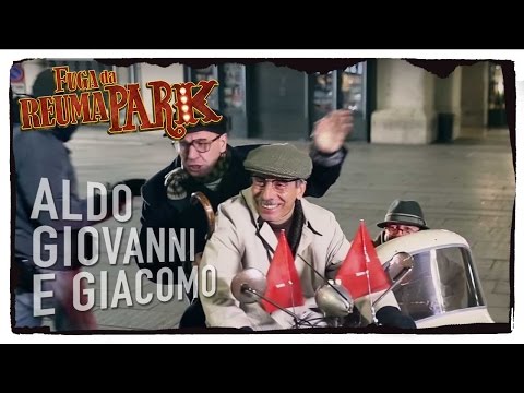 Fuga da Reuma Park - Backstage | In Sidecar | Aldo Giovanni e Giacomo