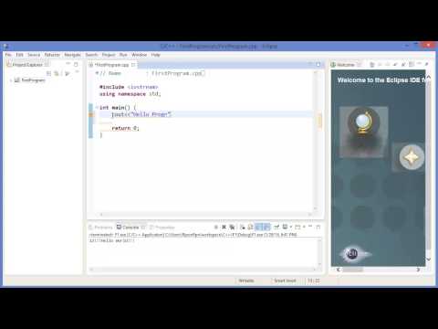 C++ Programming Tutorial : First C++ Program with Eclipse