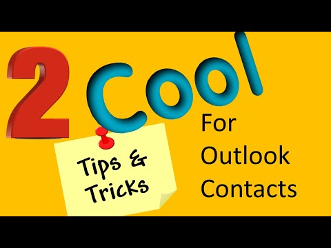 Two cool features in MS Outlook Contacts
