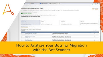 How to Analyze Your Bots for Migration with the Bot Scanner |  A2019