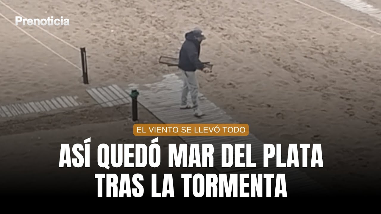 Volaron CARPAS y SOMBRILLAS: La peor tormenta del año en Mar del Plata